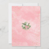 Koraal Palmen Tropische Botanische Gouden Folie Br Kaart (Achterkant)