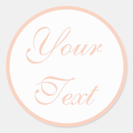 Koraal/Perzik Bruiloft Envelop Afdichtingen w/Aang Ronde Sticker (Voorkant)