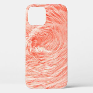 Koraal pluizig bont: 2019 trend. iPhone 12 hoesje