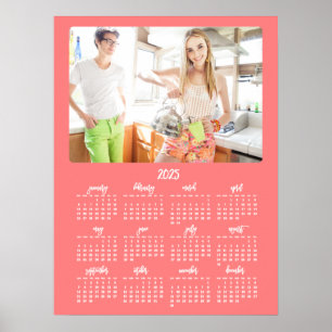 Koraal Poster jaarkalender 2025 met foto 18x24