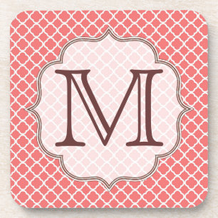Koraal Quaterfoil Latti Monogram Drink Onderzetter