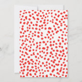 Koraal Rood Klaproos Bloemen Bruiloft Uitnodiginge Kaart (Achterkant)