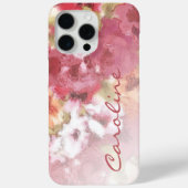 Koraal Rood Sinaasappel Blush Roze Waterverf Bloem Case-Mate iPhone Case (Achterkant)