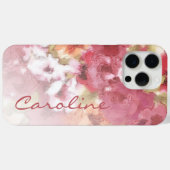 Koraal Rood Sinaasappel Blush Roze Waterverf Bloem Case-Mate iPhone Case (Achterkant (horizontaal))