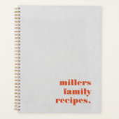 Koraal rood wit leer textuur familie recepten planner (Voorkant)