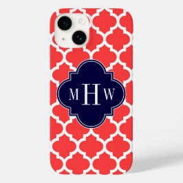 Koraal Rood Wit Marokkaans #5 Marine 3 Initiele Mo Case-Mate iPhone 14 Hoesje