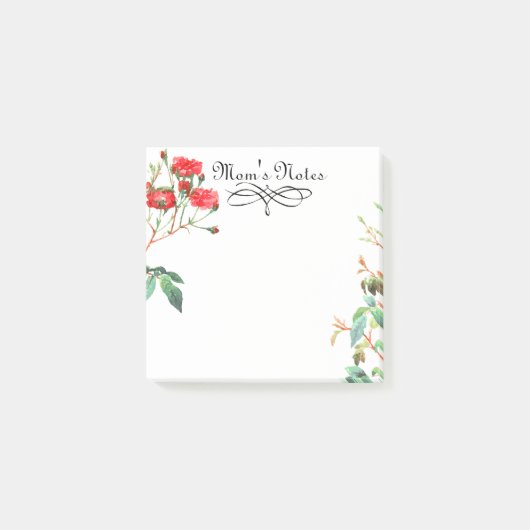 Koraal Roos Bloementuin Waterverf 3x3 Post-it® Notes (Voorkant)