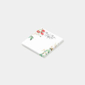 Koraal Roos Bloementuin Waterverf 3x3 Post-it® Notes (Schuin)