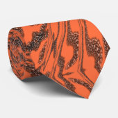 Koraal Roos Kool Gray Abstract Patroon Kunst Stropdas (Opgerold)