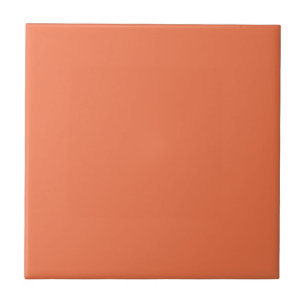 Koraal Roos Oranje Solid Color Print Tegeltje