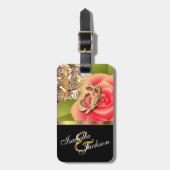 Koraal Roos | Personaliseren Bagagelabel (Voorkant verticaal)
