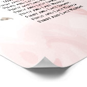 Koraal Roos Silver Wedding 14 Tafelzitje Poster (Hoek)