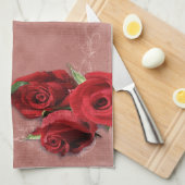 koraal Roos Theedoek (Quarter Fold)