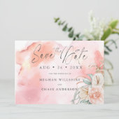 Koraal Roos Waterverf Floral (Staand voorkant)