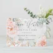 Koraal Roos Waterverf Floral (Staand voorkant)