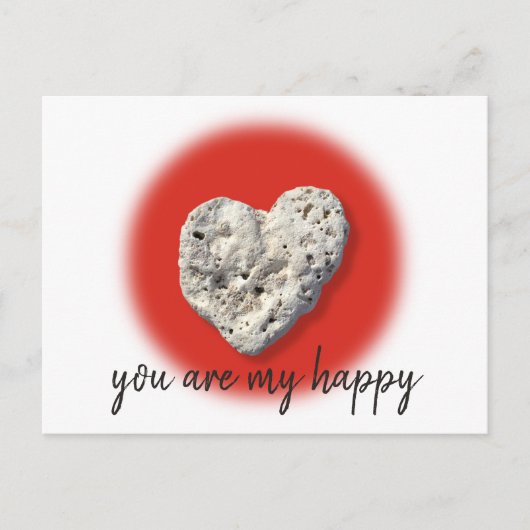 Koraal Rots Hart Jij Bent Mijn Gelukkig Schrift Mo Briefkaart (Voorkant)