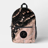 Koraal Roze Faux Munt Gypsy Sjaal Monogram Bedrukte Rugzak (Voorkant)