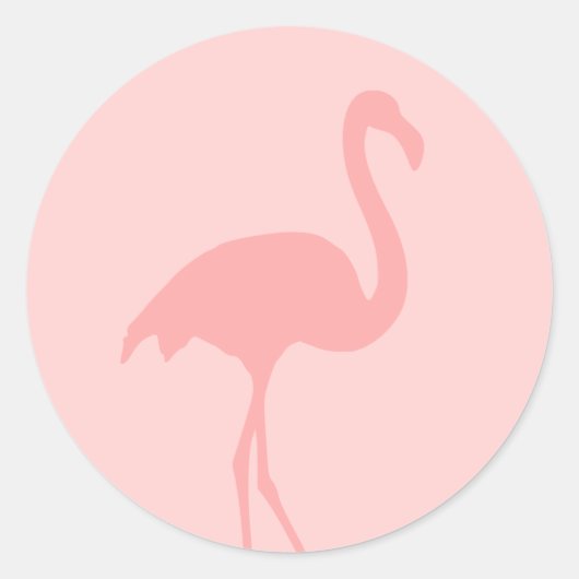 Koraal roze flamingo vogel stickers (Voorkant)