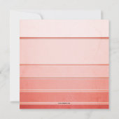 Koraal Roze Gestreepte Tone op Tone Wedding Kaart (Achterkant)
