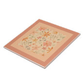 Koraal roze gouden mix en match tegeltje (Zijkant)