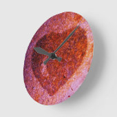 koraal roze hart ronde klok (Hoek)