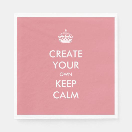 Koraal Roze Houd Kalm En Ga Op Trouwfeest Servet (Voorkant)