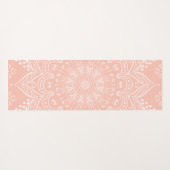 Koraal Roze Mooie Mandala Gepersonaliseerde Boho Yogamat (Achterkant (horizontaal))