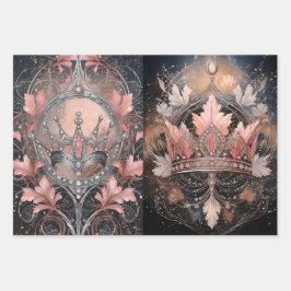 Koraal roze prinses, Royal Fantasy Inpakpapier Vel