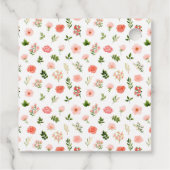 Koraal Roze Rode Rozen bruiloft Dank u Bedankjes Labels (Achterkant)