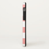 Koraal Roze & Witte Streep Gepersonaliseerd Case-Mate iPhone Case (Achterkant/links)