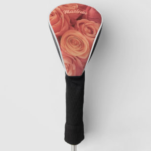 Koraal Rozen Bloemenfotografie Voeg jouw naam toe Golfheadcover