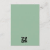 Koraal Sage Romantische Bloemencode QR Detail Brui Informatiekaartje (Achterkant)