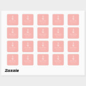 Koraal scheepsanker Save the Date Stickers (Vel)