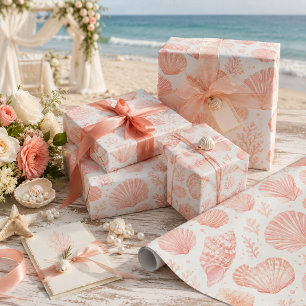 Koraal Schelp Kuststrand Cadeaupapier
