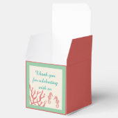 Koraal Seahorse Bestemming Bruiloft Favor Dozen Bedankdoosjes (Geopend)