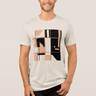 Koraal Sinaasappel Blackboard Abstract Speelbord O Tri-Blend Shirt