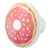 Koraal Sinaasappel Donut keramische knop (Rechts)