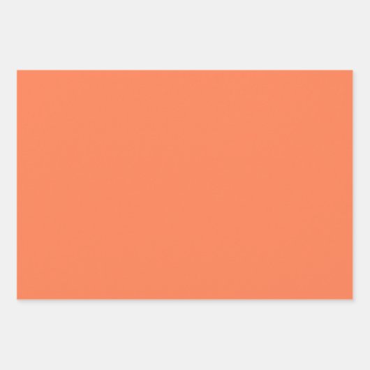 Koraal Stevige Kleur | Klassiek | Elegant Inpakpapier Vel (Voorkant 2)