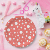 Koraal Stippenpatroon Papieren Bordje (Feest)