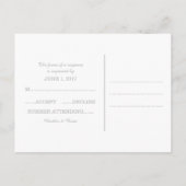 Koraal subtle Damask Wedding RSVP Briefkaart (Achterkant)