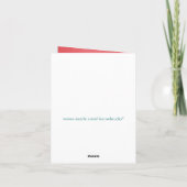 Koraal, Turkoois Bloemhartjes Bedankkaart (Achterkant)