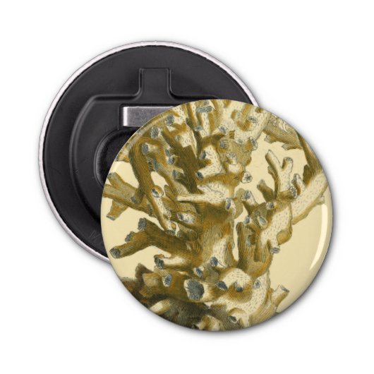 Koraal van het Zee Button Flesopener (Voorkant)
