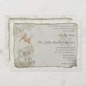 koraal - vogeljacht - uitnodigingen tot weduwscha (Voorkant / Achterkant)