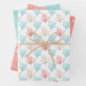 Koraal voor zomerbakken inpakpapier vel (In situ)