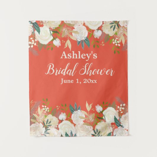 Koraal Vrijgezellenfeest Photo Booth Achtergrond C Wandkleed (Voorkant)