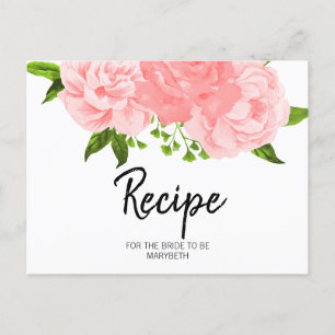 Koraal Waterverf Floral Vrijgezellenfeest Recipe K Briefkaart