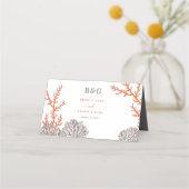 Koraal Waterverf Strand Modern Bruiloft (Achterkant)