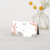 Koraal Waterverf Strand Modern Bruiloft (Voorkant)