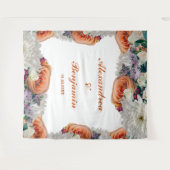 Koraal witte bloem bruiloft foto achtergrond wandkleed (Voorkant (horizontaal))