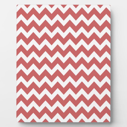 Koraal Zigzag Chevron Stripes Fotoplaat (Voorkant)